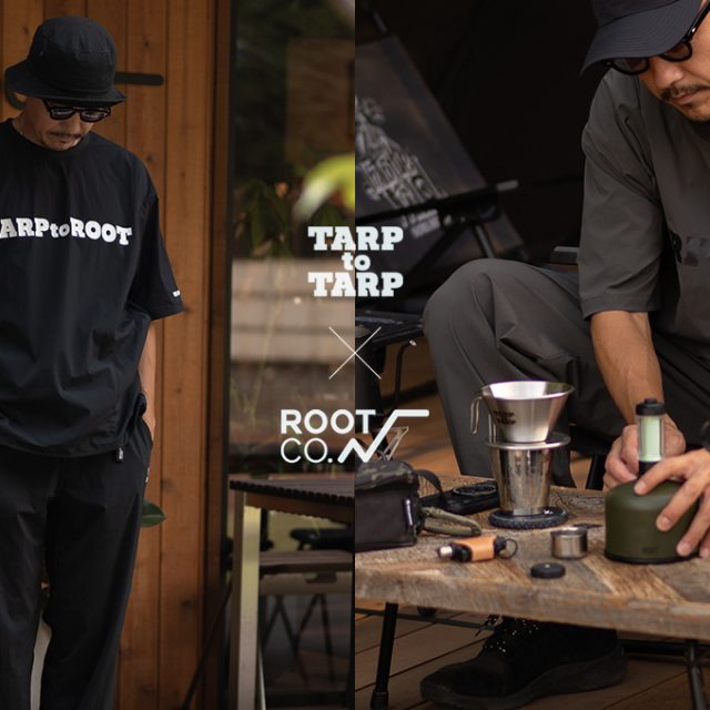 【新商品】TARPtoTARP×ROOT CO.コラボ「PLAY STRETCH UTILITY T-Shirts」「PLAY STRETCH UTILITY Pants」販売のお知らせ